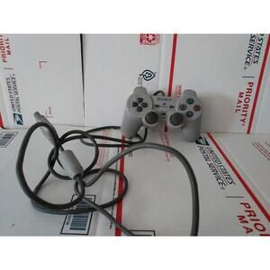 Sony PlayStation PS1 PS One Controller Gray SCPH-1200 Official OEM T3#144